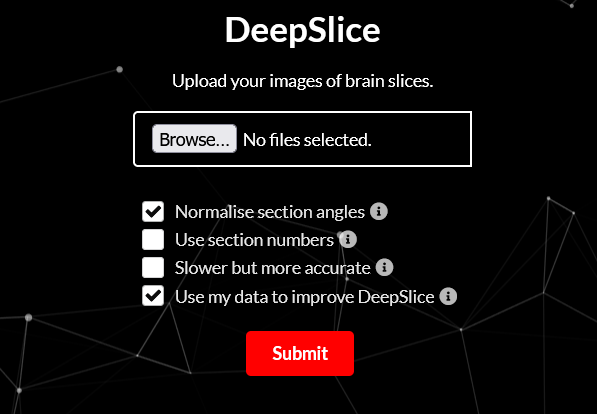 DeepSlice web interface